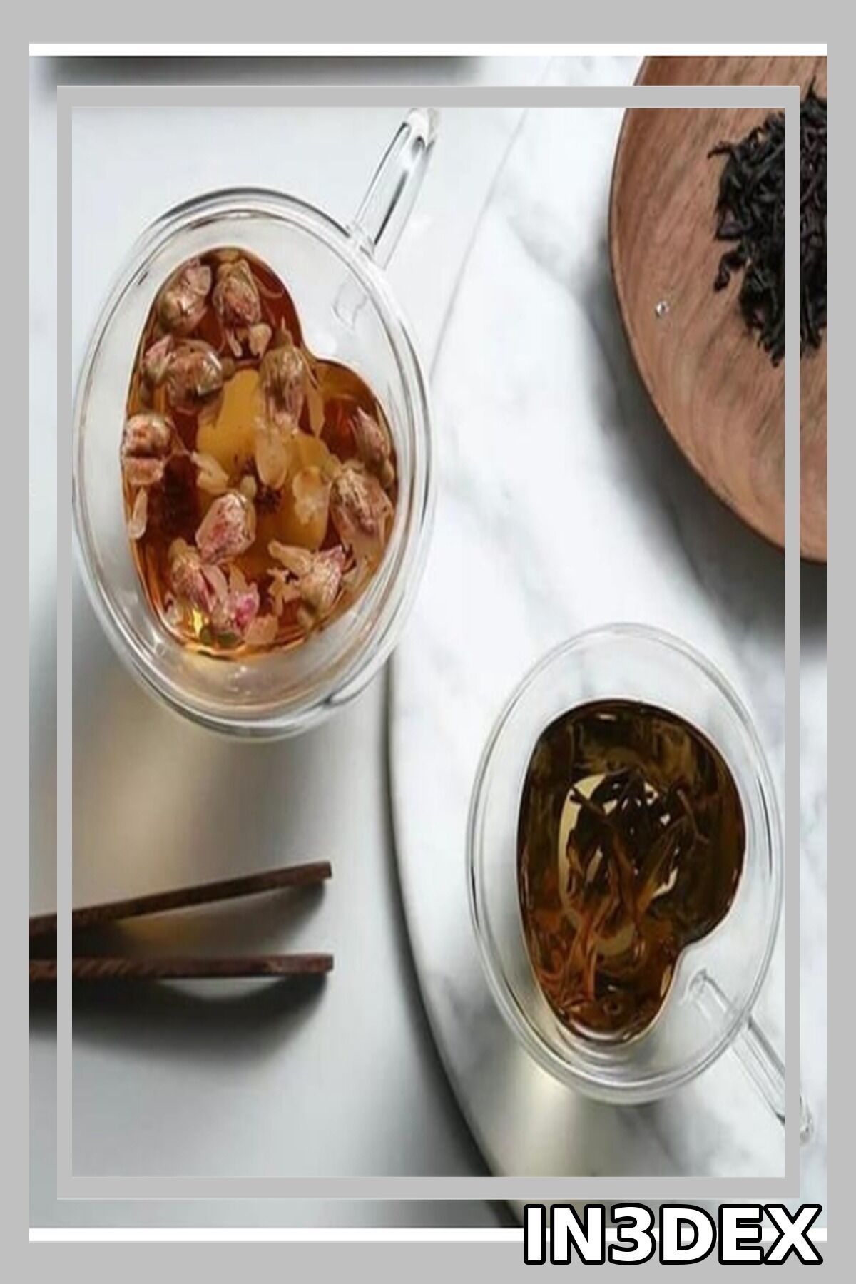 Çift Katmanlı Kalp Şekilli Isıya Dayanıklı Cam Bardak