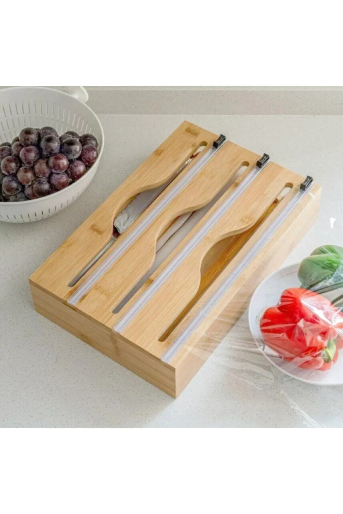 3 Bölmeli Pratik Folyo Kesme Standı