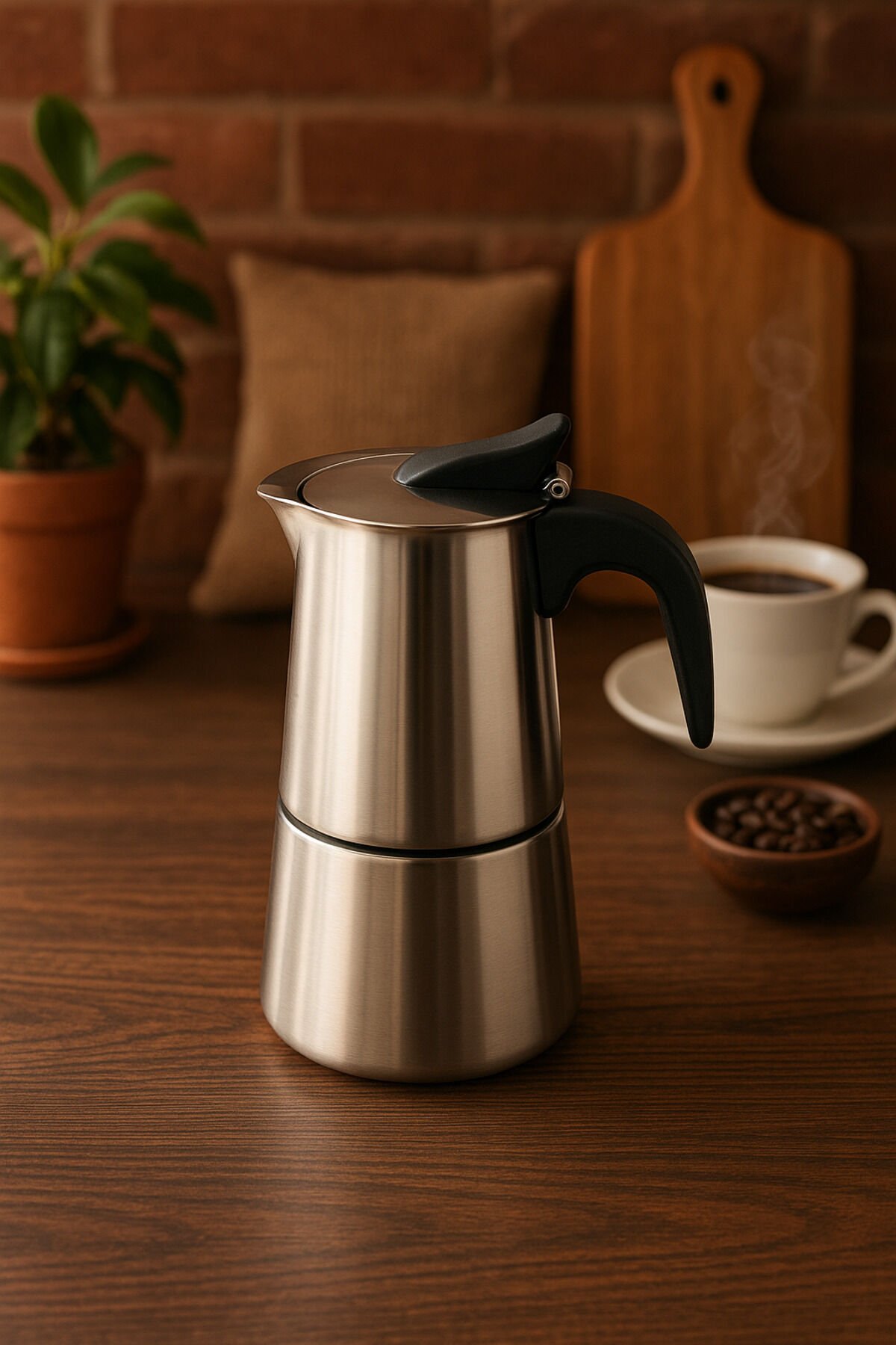 Paslanmaz Çelik Espresso Maker – Yoğun Aromalı Kahve Deneyimi