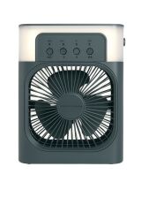 Taşınabilir Mini Masaüstü Vantilatör | Sessiz Çalışma, 3 Kademeli Hız, Gece Lambalı