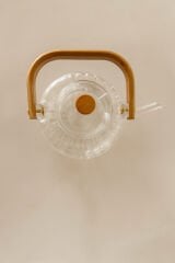 Bambulu Isıya Dayanıklı Cam Demlik – 600 ml Şeffaf Tasarım, Şık ve Modern