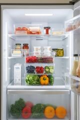 6 Litre 3'lü İstiflenebilir Şeffaf Saklama Kabı Seti: Mutfak ve Buzdolabı Düzeni