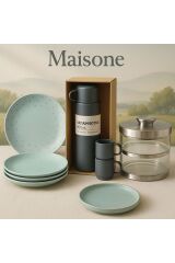 Paslanmaz Çelik Bardaklı Termos Seti