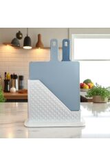 Premium Mavi Tonlarda Standlı 3’lü Kesme Tahtası – Zarif Tasarım, Üstün Kalite