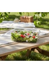 Dolapta dağınıklığı bitiren 6 Litre Kapaklı Şeffaf Saklama Kabı Buzdolabı ve Çok Amaçlı Düzenleyici