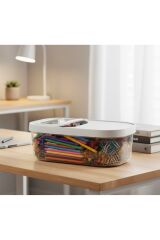 Çok Amaçlı Kapaklı Saklama Kabı Multibox | Pratik Kapaklı Şeffaf Kiler & Banyo Düzenleyici