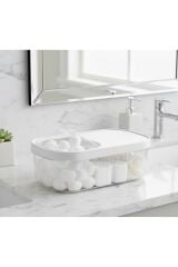 Çok Amaçlı Kapaklı Saklama Kabı Multibox | Pratik Kapaklı Şeffaf Kiler & Banyo Düzenleyici