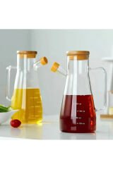 Standlı 2'li Cam Yağdanlık 900 ml Yağ şişesi damlatmaz akıtmaz Yağlık sirkelik