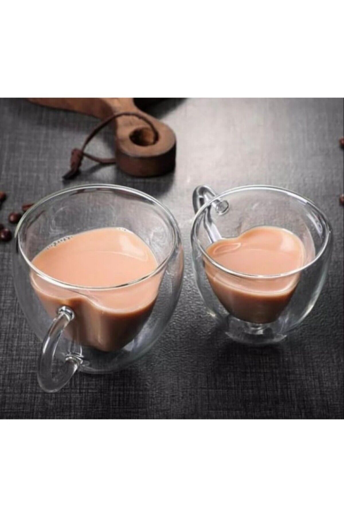 Kalp Şeklinde Cam Bardak