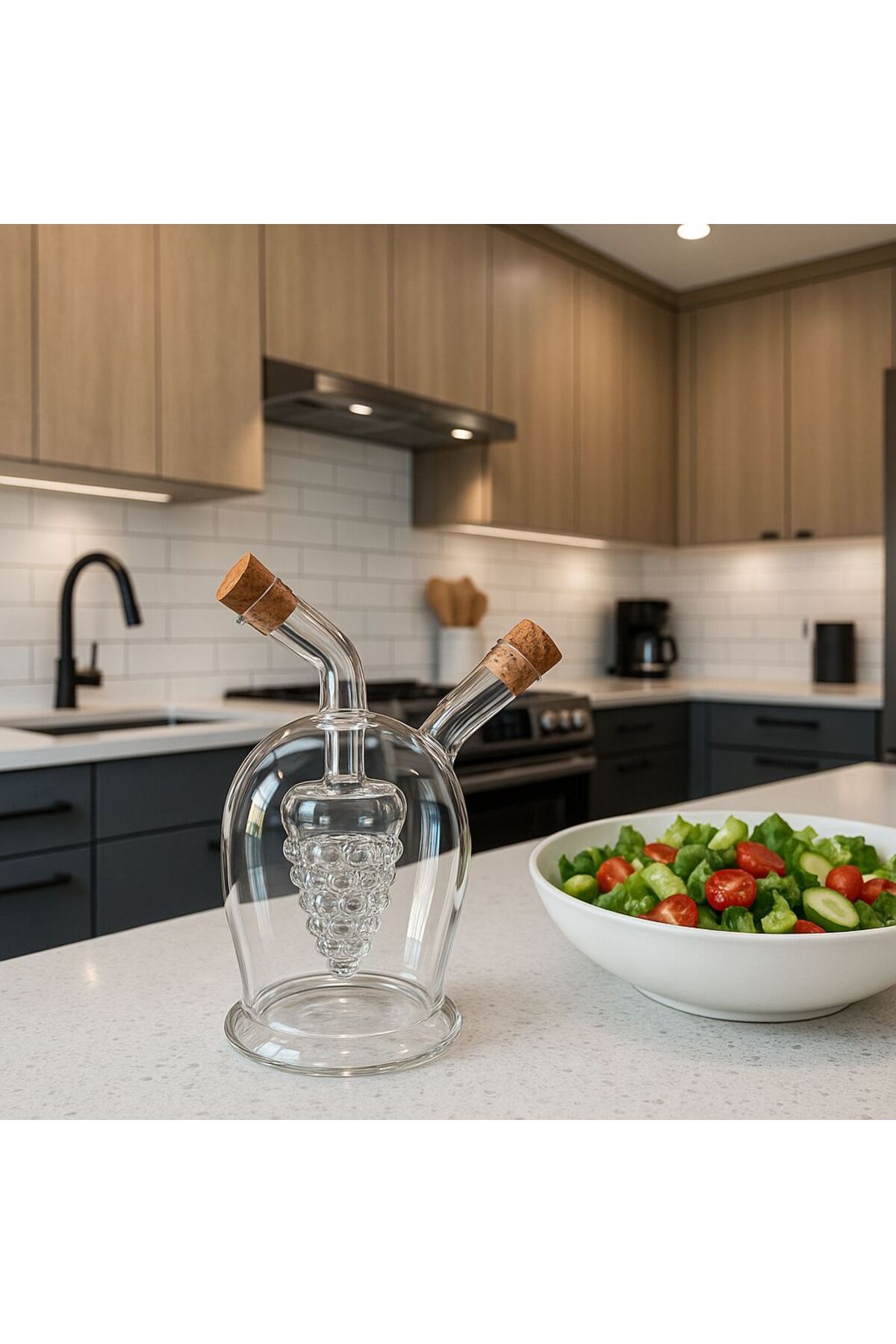 Cam 2'si 1 Arada Yağdanlık ve Sirkelik Aynı anda pratik 2 ürünü kullanma fırsatı