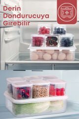 6+1 Sızdırmaz Kapaklı Line Saklama Kabı Seti Kahvaltı&çerezlik Şeffaf Beyaz
