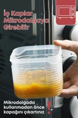6+1 Sızdırmaz Kapaklı Line Saklama Kabı Seti Kahvaltı&çerezlik Şeffaf Beyaz