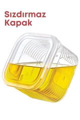 6+1 Sızdırmaz Kapaklı Line Saklama Kabı Seti Kahvaltı&çerezlik Şeffaf Beyaz
